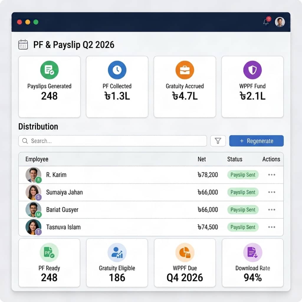 PF and Payslip System by HRMS BD